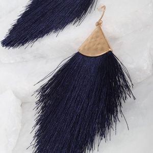 Tassel Earrings Navy